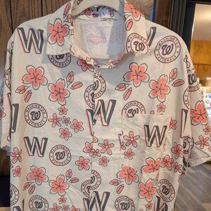 Washington Nationals 2022 Cherry Blossom Hawaiian Shirt SGA Adult Size Large